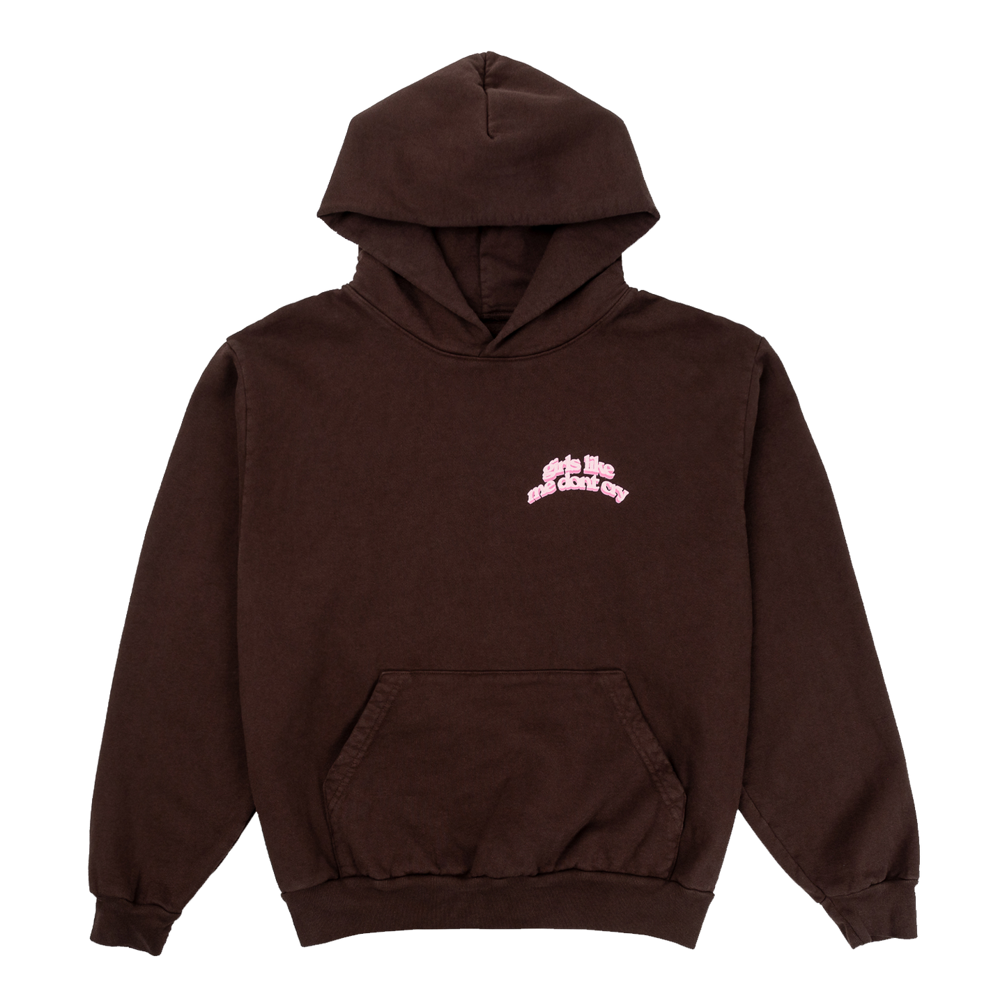 girls like me don't cry west coast tour hoodie (brown)
