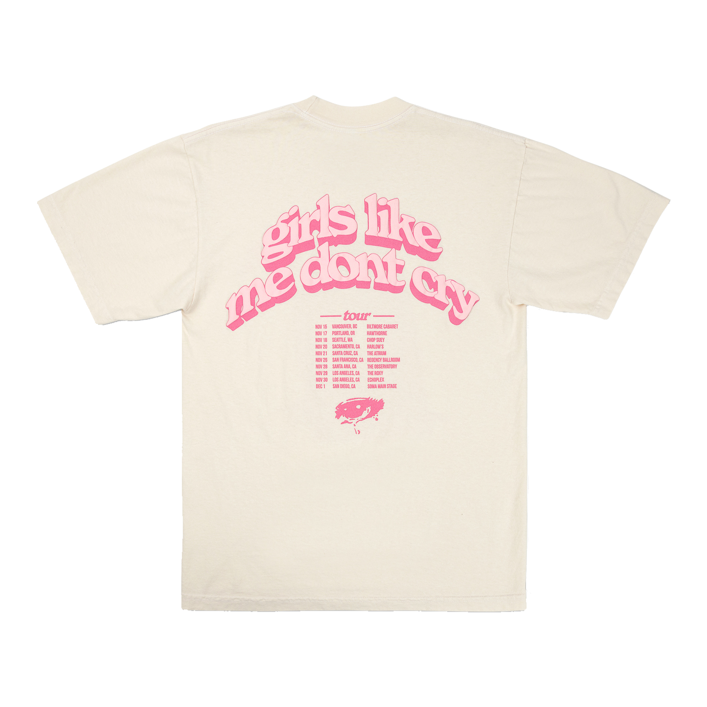 girls like me don't cry west coast tour tee (ivory)#N# – thuymusic